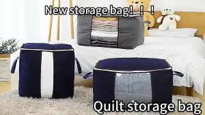 Túi đựng chăn mền B26 họa tiết chấm bi ngôi sao dễ gấp gọn TTNTB26