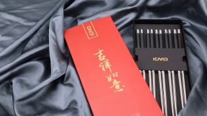 [10 Đôi Kèm Hộp] Đũa Kháng Khuẩn HADU Thân Hợp Kim Sợi Thủy Tinh Mũi Inox 304 Chống Trơn An Toàn Cho Máy Rửa Bát Thích Hợp Làm Quà Tặng