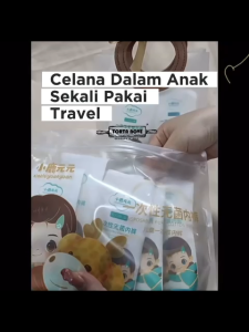 Celana dalam anak sekali pakai perempuan 4-13 tahun Disposable Underwear kids 100% katun travel