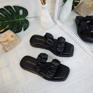 SANDAL SLOP WANITA KERUT BAN DUA RD 019