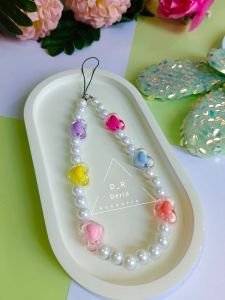 Gantungan Hp Aesthetic / Gantungan Hp Manik Manik Love / Strap Hp Costum Nama / Lanyard For Phone
