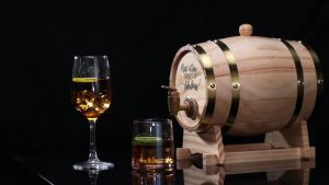 3L Engraved Whiskey Barrel With Stand And Spigot Wooden Whiskey Barrels Dispenser Bourbon Barrel Home Kitchen Accessories 2025 
