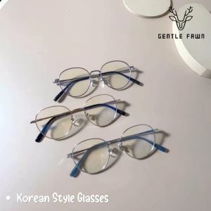Gentle Fawn Kacamata Antiradiasi Blueray Sinar Biru Bahan Titanium Ringan Style Bulat Fashion Pria Dan Wanita Bisa Minus Photocromic Bluecromic 77132