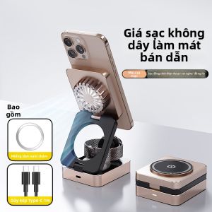 GUANQU | Giá đỡ sạc nhanh từ tính 3 trong 1 làm mát