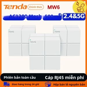Bộ Định Tuyến WiFi Mesh Tenda MW6 AC1200 Băng Tần Kép 2.4G&5GHz Bộ Mở Rộng WiFi Tầm Xa Bộ Khuếch Đại WiFi Gigabit Phiên Bản Toàn Cầu