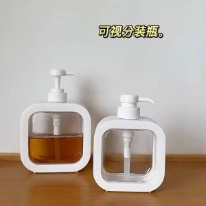Chai Chiết Sữa Tắm Dầu Gội Có Vòi Dung Tích 300ml Và 500ml Bình Nhựa Rỗng Vuông Trong Suốt Đa Năng Tiện Lợi Khi Du Lịch - BUMSTORE