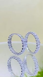 Nhẫn nữ bạc 950 xi bạch kim 1 hàng hột kim tiền Nhẫn bạc nữ đeo ngón trỏ mạ vàng trắng Nhẫn ngón cái nhỏ đẹp Nhẫn ngón út thiết kế thanh lịch và đẳng cấp - KIM LỘC PHÁT N1HH-01K