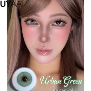 UYAAI | Kính Áp Tròng Màu Tự Nhiên UYAAI NEW Màu Xanh Lá Cây Chất Lượng Cao Chất Liệu HEMA Dùng Hàng Năm Dành Cho Nữ Mắt Nâu