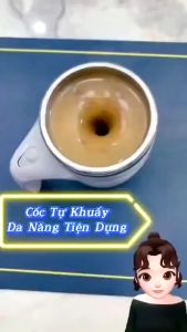 Cốc Tự Khuấy Tự Động 380ml Giữ Nhiệt Cốc Pha Cà Phê Sữa Hoa Quả Cốc Khuấy Điện Bằng Thép Không Gỉ Cốc Xoay Lười Chính Hãng Amalife