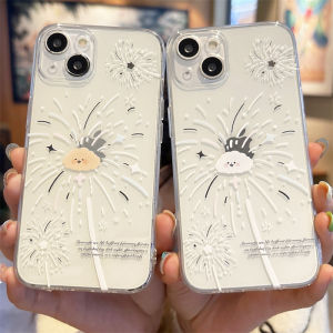 Creative Transparent Silicone Phone Case for  16Promax Couple 15 14Plus New 13 Cute 12Mini Artistic 11 Cartoon 17 XR