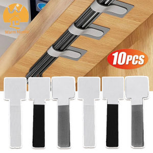 [Warm Homie]10PCS DIY Reusable Nylon Double Sided Velcro Tape Cable Organizer Self Adhesive Fastener Tap Desk Management