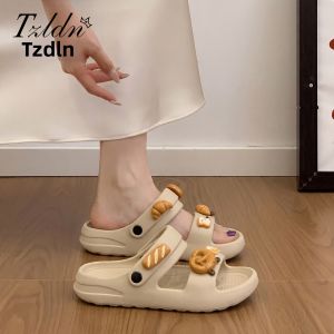 TZLDN | 2 Ways Wear Slipper Flip Flop Non-slip Thick Bottom EVA
