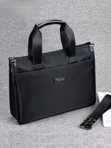 FEGER | Feger Oxford Cloth Mens Business Casual Crossbody Computer File Bag Soft Handle Zipper Closure 14 Inch Laptop Capacity