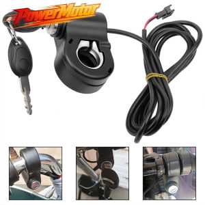 Electric Motorcycle Scooter Universal Ignition Lock Power Switch with Keys Scooter Throttle Accelerator Starter Switch Lock