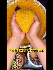 Golden Rice (Corn Grits) Have You Tried Real Golden Rice? Premium Heilongjiang Specialty Grain High Nutrition Low GI Healthy Rice Companion Rich in Dietary Fiber & Carotenoids Ideal for Diet & Fitness 500g