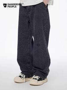 dangerouspeople | Embroidered Relaxed Casual Jeans