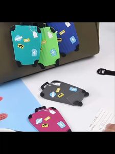 PVC luggage tag cartoon luggage suitcase label carry-on luggage label information can be affixed on the back