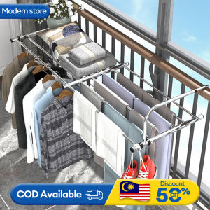 80-106cm Stainless Steel Extendable Foldable Towel Balcony Hostel Laundry Cloth Drying Clothes Hanger Shelf  Outdoor Clothes Hangers