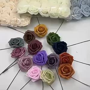 5/10/20Pcs Artificial Rose Flowers Fake Flowers Foam Rose Bulk W/stem for DIY Wedding Bouquets Center Ornaments Party Home Decor