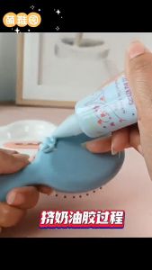 ชุดกาวครีมสำหรับเด็ก กิ๊บติดผม หวี กระจก วัสดุของเล่น DIY แฮนด์เมดสำหรับเด็กผู้หญิง สติกเกอร์