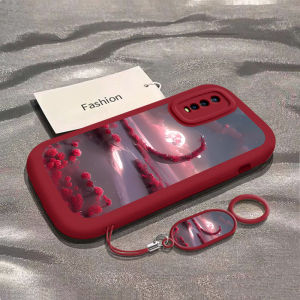 iQOOU1X Phone Case Womens Silicone Protective Cover Full Edge Protection Anti-Fall Cute Cartoon Design Sea of Flowers Moon V2065A