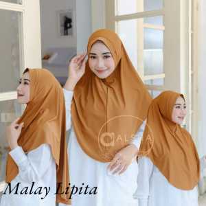 Malay lipita Alsha jilbab instan bergo Malay non pet jumbo syari premium