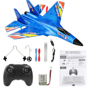 ANTSIR SU27 RC Plane 2.4G 2CH Remote Control Glider With LED Lights EPP Foam Hand Throwing Airplane Outdoor Boys Toys