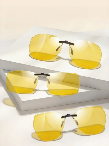 SQR | Anti Blue Light Clip-On Mens Flat Glasses Anti-Fatigue Photochromic