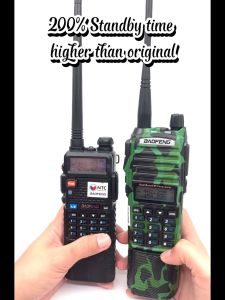 Baofeng BF-UV5R Plus Walkie Talkie Dual Band UHF/VHF Two Way Radio Portable 3800mAh Extended Battery Support Type-C Charging Original COD