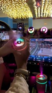 Máy xông tinh dầu xe hơi phun sương Aroma 300ml 7 sắc cầu vòng