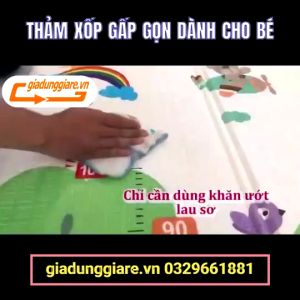 Thảm xốp gấp gọn (18x2m) đệm trải sàn cho bé XPE chống thấm chống trượt dùng 2 mặt