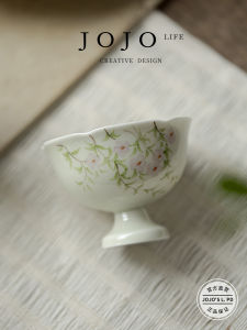 Large Size Rose Hand-Painted White Porcelain Tea Cup Master Cup Home Use JOJOS L PD Chinese Style Ceramic High Temperature Burnt