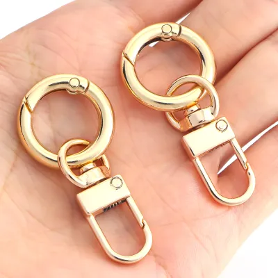 2Pcs Double Opening Swivel Clasp Clips Metal Swivel Spring Snap Hook Snap Keychain Ring Hooks for Car Keychains