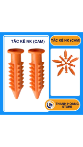 [Combo 200 con] Tắc kê nhựa NK Cam - Tắc kê nhựa 6x30mm - 8x40mm - 10x50mm - Nở nhựa màu cam