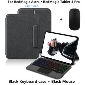 AJIUYU | Magic Keyboard For RedMagic Tablet 3 Pro Gaming Tablet Case Funda for ZTE Nubia RedMagic Astra / Gaming Tablet3 Pro 9.06 Cover