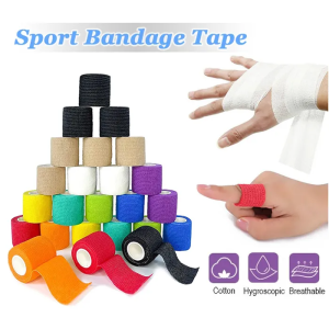Sport Bandage Tape Self Adhesive Elastic Bandage First Aid Tape Wrap Stretch Bandage Knee Support Pads Finger Ankle