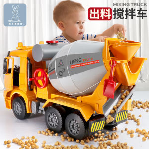 Discharging Mixer Truck Toy Large Concrete Mixer Kids Cement Tanker Dumptruck Engineering Vehicle Boy
