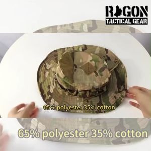 RAGON Silver Kinght Tactical Boonie Lousy Hat Round Brimmed Summer UV Protection for Outdoor Mountaineering Hiking