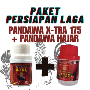 PAKET PERSIAPAN LAGA PANDAWA (pandawa x-tra 175 + doping pandawa hajar 40 kapsul) - persiapan ayam