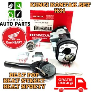 KUNCI KONTAK 1 SET HONDA BEAT ESP  BEAT FI 2017/2018 BEAT STREET KODE PART K81