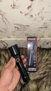 Đèn Pin Nhật Siêu Sáng Có 6 Chức Năng Sử Dụng Tiện Lợi Có LEd % Pin và Đèn Pin Cầm Tay Vỏ Trong 8 Chế độ Pin Sạc 18650