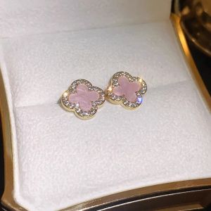 KAQI | Bông Tai Cao Cấp Hình Clover Hồng
