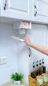 Kotak Tisu Tempel Dinding Multifungsi untuk Dapur atau Toilet-Unique Home Store