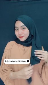 Pasmina Instan Terbaru 2023 Panjang 180x73 Tebal Diamond