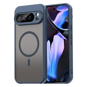 Ốp Điện Thoại Google Pixel Cao Cấp Trong Suốt Mờ Từ Tính Hỗ Trợ Sạc Không Dây Chất Liệu TPU PC Bảo Vệ Toàn Diện