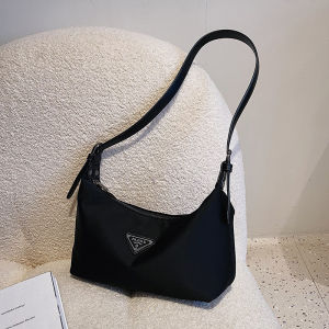 Fashionable Nylon Dumpling Bag Womens Crossbody Shoulder Bag Underarm Casual Style Popular This Year Soft Polyester Lining