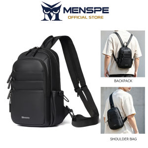 MENSPE Mens Backpack Shoulder Bag Dual Use Crossbody Bag Fashion Mini Waterproof Bag Mobile Phone Bag Casual Lightweight Bags Outdoor Sports Chest Bag