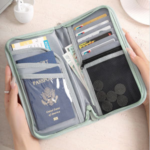 Travel Wallet RFID Blocking Family Passport Holder Carry Storage Case Passport Holder Cash Document Organizer for Cards/Tickets