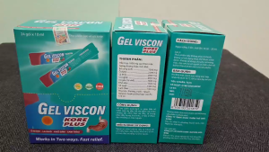Hỗ trợ giảm acid dịch vị giúp bảo vệ niêm mạc dạ dày giảm các chiệu chứng đầy bụng khó tiêu ợ hơi ợ chua trào ngược đau thượng vị/ Gel Viscon H-24 gói