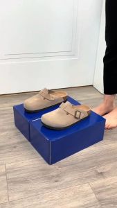 BRONSKI Sandals for Women and Men Working Shoes Fashion Borken Shoes Thick-soled Increase Outdoors Working Shoes